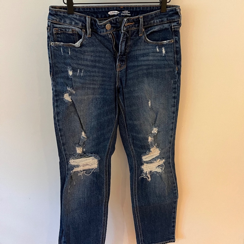 Old Navy Power Slim Straight High Rise Jeans